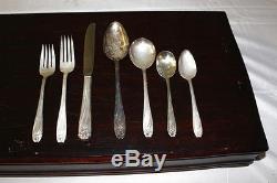 Set Serv for 12 1847 ROGERS Bros DAFFODIL Silverplate 77 Piece With Chest