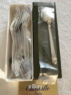 Set flatware for 12 CHRISTOFLE ARIA. Silverplate 62 pieces NEW