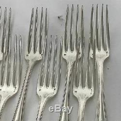 Set of 11 Christofle French silver plated Fork