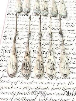 Set of 11 Rare Silverplate Nut Picks Game Squirrel & Bird 1876 E. G. Webster Bro