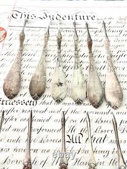 Set of 11 Rare Silverplate Nut Picks Game Squirrel & Bird 1876 E. G. Webster Bro