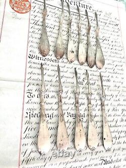 Set of 11 Rare Silverplate Nut Picks Game Squirrel & Bird 1876 E. G. Webster Bro