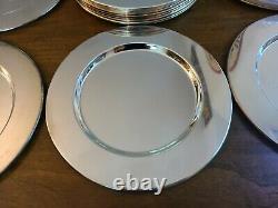 Set of 24 Godinger Silver Art Co. LTD 11 1/2 Silverplate Charger Plates