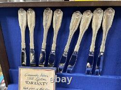 Set of 55 Pieces Oneida Community Silver Shell Silver Plate & Stainless Flatware