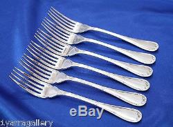 Set of 6 Christofle RUBANS bows Silver-plate Fish Forks 6 7/8 FRANCE