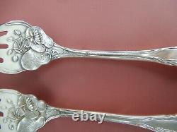 Set of 6 NENUPHAR 1905 American Silver Co. Silverplate 4 Flare Tined Salad Fork