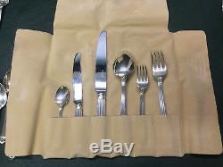 Set of 77 Pcs. CHRISTOFLE ARIA Silverplate Flatware Service for 12 with Pouches