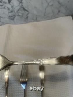 Set of 7 -1891 ROGERS BROS XII Siren pattern 7 FORK -no monogram