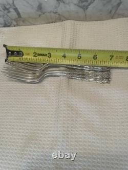 Set of 7 -1891 ROGERS BROS XII Siren pattern 7 FORK -no monogram