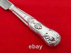 Set of 8 Vintage English Silverplate King's Pattern Huge Dinner Knives LY-24