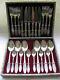 Set of cutlery in a case. THE USSR. 24 pcs. Made from German Silver. Rare. #6