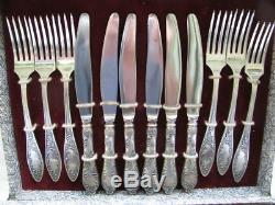 Set of cutlery in a case. THE USSR. 24 pcs. Made from German Silver. Rare. #6