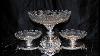Sheffield Silver Plate Epergne Centrepiece Glass