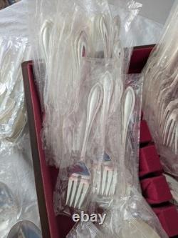 Silver Arbor SilverplateOneida76 Piece Set12 Place Settings + Serving Pcs NOS