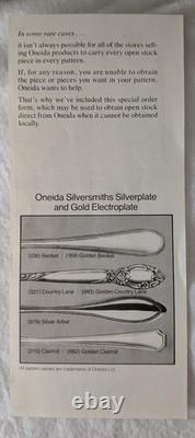 Silver Arbor SilverplateOneida76 Piece Set12 Place Settings + Serving Pcs NOS