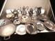 Silver Plate Flatware And Teapot Lot Of 19