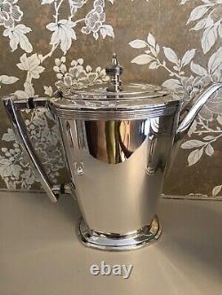 Silver Plated Art Deco Coffee Set Coffee Pot, Sugar and Milk