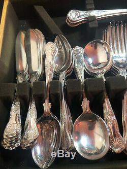 Silver Plated Kings Pattern Cutlery Set Of 112 Pieces -12 Setting