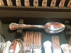 Silver Plated Kings Pattern Cutlery Set Of 112 Pieces -12 Setting