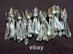 Silverplate Flatware Lot of 100 Assorted Fruit Spoons Craft or Table Use