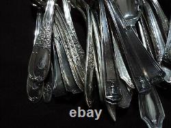 Silverplate Flatware Lot of 100 Assorted Fruit Spoons Craft or Table Use