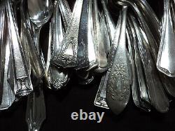 Silverplate Flatware Lot of 100 Assorted Fruit Spoons Craft or Table Use