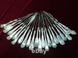 Silverplate Flatware Lot of 23 Antique Twisted Butter Spreader Craft Table Use