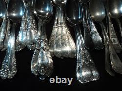 Silverplate Flatware Lot of 69 Craft Victorian Teaspoons ALL MONO