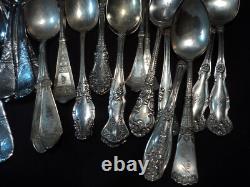 Silverplate Flatware Lot of 69 Craft Victorian Teaspoons ALL MONO