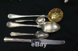 Silverplate Flatware Mixed Lot 125 Pieces Knife Forks Spoons Serving Pieces ART