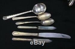 Silverplate Flatware Mixed Lot 125 Pieces Knife Forks Spoons Serving Pieces ART