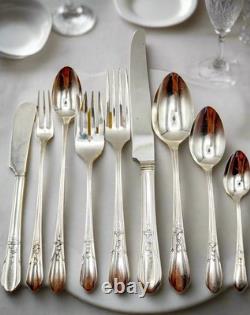 Silverplate Flatware Set 82 Pieces Oneida Countess II ART DECO 1930s withChest