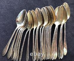 Silverplate Flatware Set Forks Knives Spoons 83 pc Lady Hamilton Fancy Dinner