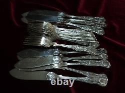 Silverplate Flatware Sheffield England EPNS Flatware Kings Pattern Fish Set