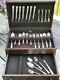 Silverplate Flatware TREASURE 1940 IS Wm Rogers in Wooden Chest 49 Pieces