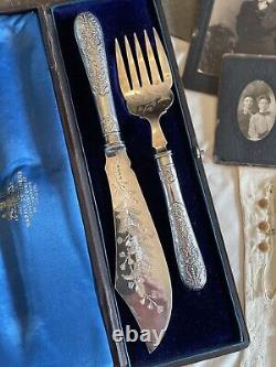 Silverplate Serving Set Original Box Mappin & Brothers ANTIQUE Ca. 1860 EXQUISITE