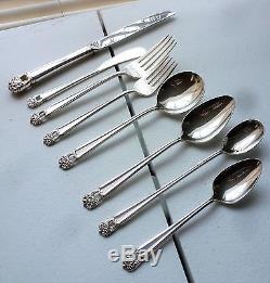 Silverplate flatware Set, 1847 Rogers Eternally Yours, 1941, Service for 12, 