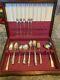 Silverplate flatware set Nobility Plate in wood box 37 pieces