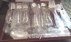 Silverware Naken's International 79 Pcs Silverplate Inlaid With Solid Silver