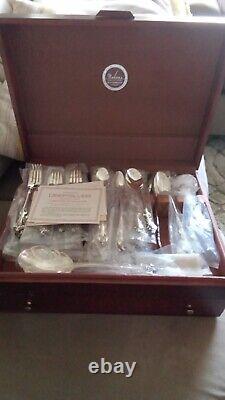 Silverware Naken's International 79 Pcs Silverplate Inlaid With Solid Silver