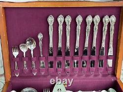 Silverware Set Affection Community with Wooden Chest 57 Pieces, Service For 8