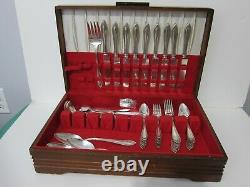Silverware Set Silverplate Community Plate 1920s 53 Pieces with Box Vintage