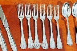 Splendid Christofle Rubans Silver Plated 24 Pieces Set in Six setting