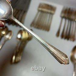 Starlight Silverplate 1939 by INTERNATIONAL SILVER WM Rogers, 50 Pc Flatware Set