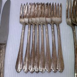 Starlight Silverplate 1939 by INTERNATIONAL SILVER WM Rogers, 50 Pc Flatware Set