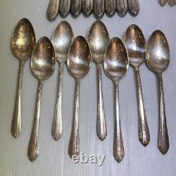 Starlight Silverplate 1939 by INTERNATIONAL SILVER WM Rogers, 50 Pc Flatware Set