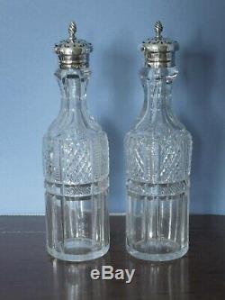 Sterling Silver 7 bottle cruet set. London 1879 Charles Boyton Excellent Good