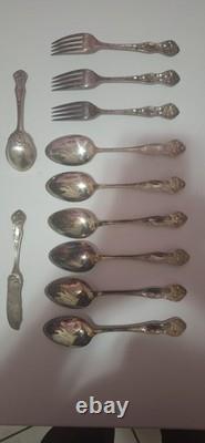 Stratford silver co, 11cubiertos, 11 pieces. Excelente condición