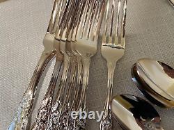 Sunkist Anniversary Silverplate Flatware Set 40 pcs 8 Settings RARE