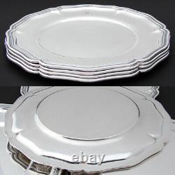 Swiss Hallmarked Solid Silver 4pc 11 Tray, Plate or Charger Set, M Monograms